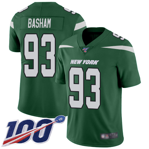 New York Jets Limited Green Men Tarell Basham Home Jersey NFL Football #93 100th Season Vapor Untouchable
